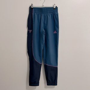 Adidas Primegreen Youth Blue Pink Track Pants Medium 11-12